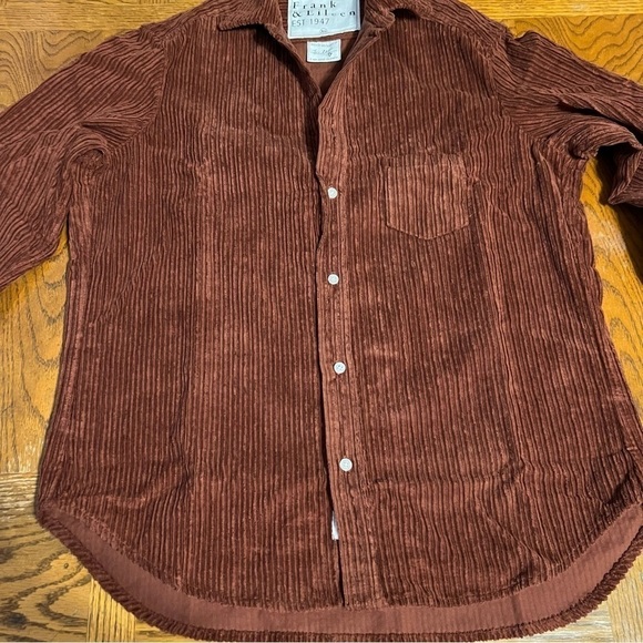 NEW Frank & Eileen Brown Corduroy Button Down Top XS Soft Relaxed Fit Layering - Picture 4 of 13